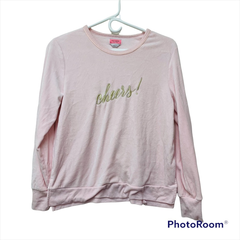 Kate Spade Cheers Velour Pajama Top